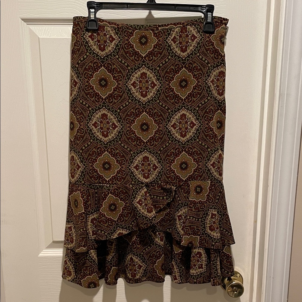 Ann Taylor Loft woven wool midi skirt